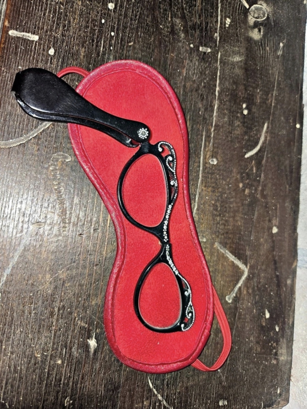 Black Floral Cateye Opera Glasses